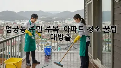엄궁동 주민 주목! ✨ 아파트 청소 꿀팁 대방출! 🧹